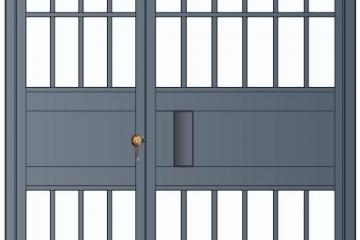 （雙扇電控平開門、柵欄門）